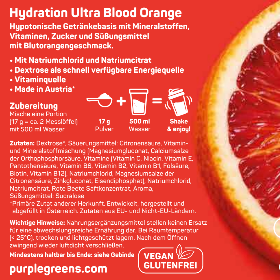 PurpleGreens® HYDRATION Ultra - Blood Orange