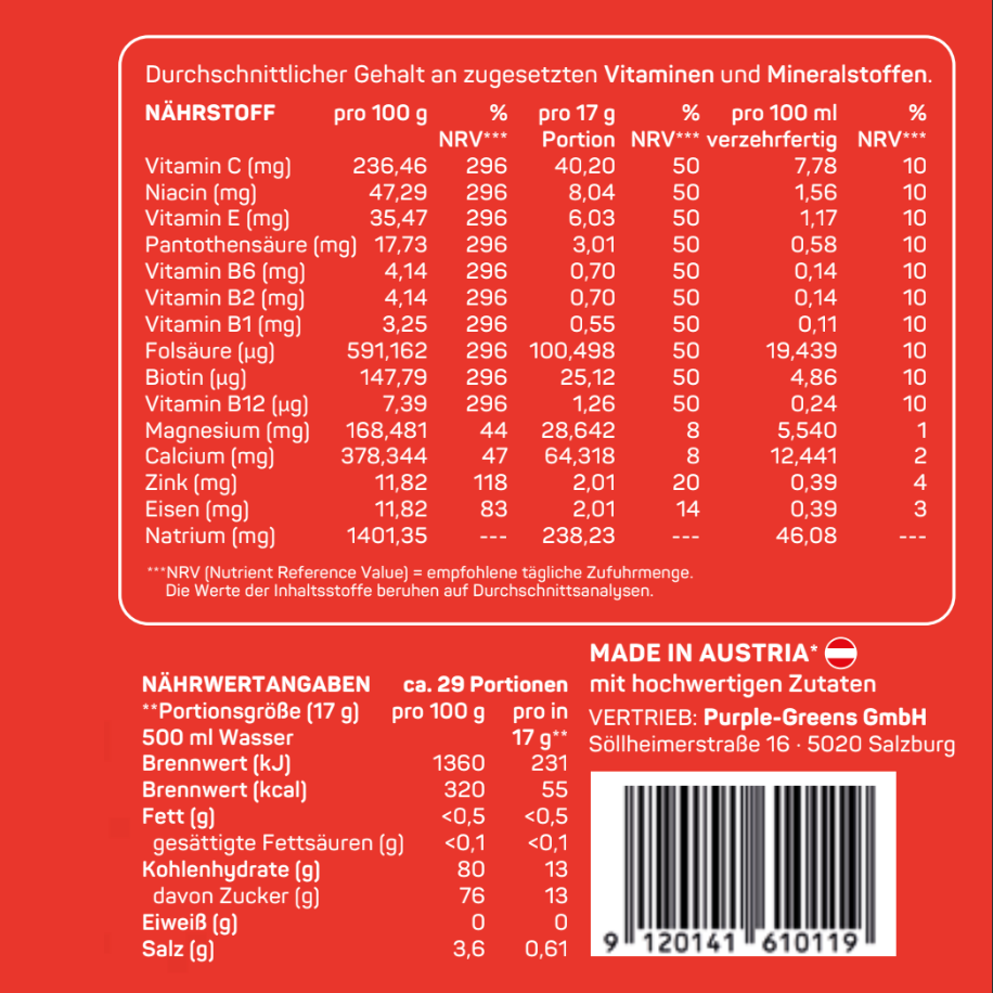 PurpleGreens® HYDRATION Ultra - Blood Orange